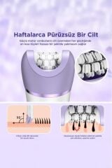 TEP-02 Beyaz 6 Başlıklı (Yüz+Koltuk Altı+Bikini Bölgesi+Bacak) Islak Ve Kuru Kablosuz Epilatö