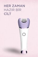 TEP-02 Beyaz 6 Başlıklı (Yüz+Koltuk Altı+Bikini Bölgesi+Bacak) Islak Ve Kuru Kablosuz Epilatö