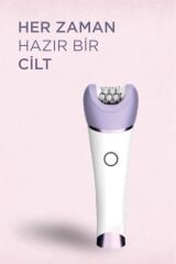 TEP-02 Beyaz 6 Başlıklı (Yüz+Koltuk Altı+Bikini Bölgesi+Bacak) Islak Ve Kuru Kablosuz Epilatö