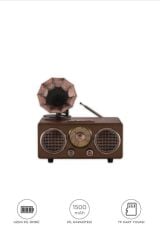 Nostaljik Bluetooth Hoparlör Retro Radyo Kablosuz Speaker TF Kart FM/AM/SW