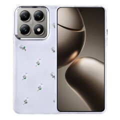 Xiaomi 14T Kılıf Airbag Tasarımlı Simli Şeffaf Kutup Kapak