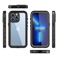 iPhone 13 Pro Kılıf 1-1 Su Geçirmez Kılıf Siyah