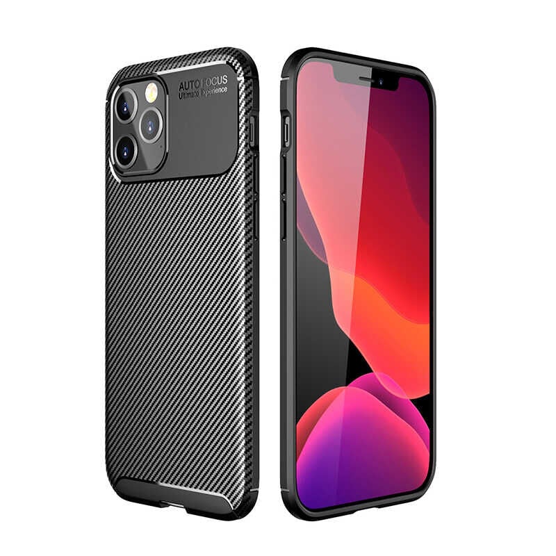 iPhone 12 Pro Max Kılıf Negro Silikon Kapak Siyah