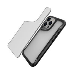 iPhone 15 Pro Kılıf  T-Max Kapak Koyu Gri