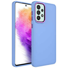 Samsung Galaxy A23 Metal Çerçeve ve Buton Tasarımlı Silikon Luna Kapak kılıf