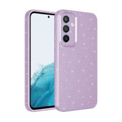 Samsung Galaxy S24 Kılıf Kamera Korumalı Simli Lüks Koton Kapak