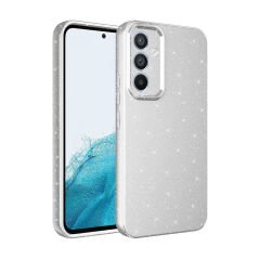 Samsung Galaxy S24 Kılıf Kamera Korumalı Simli Lüks Koton Kapak