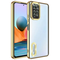 Xiaomi Redmi Note 11S Global Kılıf Kamera Korumalı Logo Gösteren Omega Kapak kılıf Derin Mor