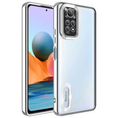 Xiaomi Redmi Note 11S Global Kılıf Kamera Korumalı Logo Gösteren Omega Kapak kılıf Derin Mor