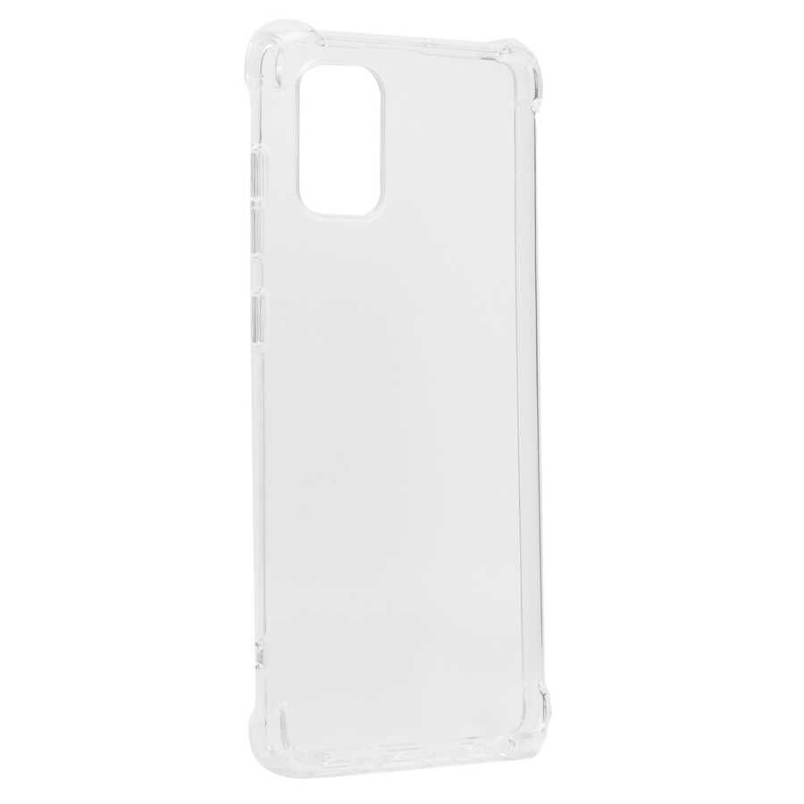 Samsung Galaxy A51 Kılıf Nitro Anti Shock Darbe Emici Köşe Korumalı Şeffaf Silikon Kapak Renksiz
