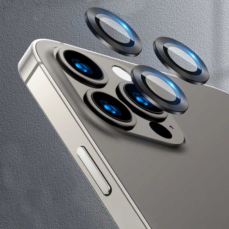 iPhone 13 Pro CL-04 Kamera Lens Koruyucu Siyah