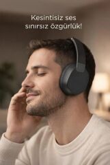 Bluetooth Kulaklık Kulak Üstü Kablosuz Kulaklık HD50 Siyah