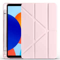 Xiaomi Redmi Pad SE 8.7 Kılıf Tri Folding Kalem Bölmeli Standlı Kılıf Lacivert