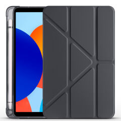 Xiaomi Redmi Pad SE 8.7 Kılıf Tri Folding Kalem Bölmeli Standlı Kılıf Lacivert