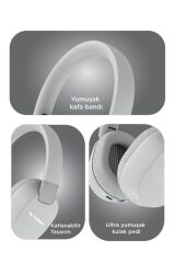 Bluetooth Kulaklık Kulak Üstü Kablosuz Kulaklık HD50 Gri