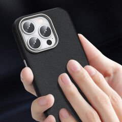 iPhone 14 Pro Max Kılıf Magsafe Şarj Özellikli PU Deri Adora Kapak