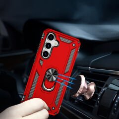 Samsung Galaxy S25 Plus Kılıf Vega Tank Sert Yüzüklü Standlı Zırh Koruma Kapak