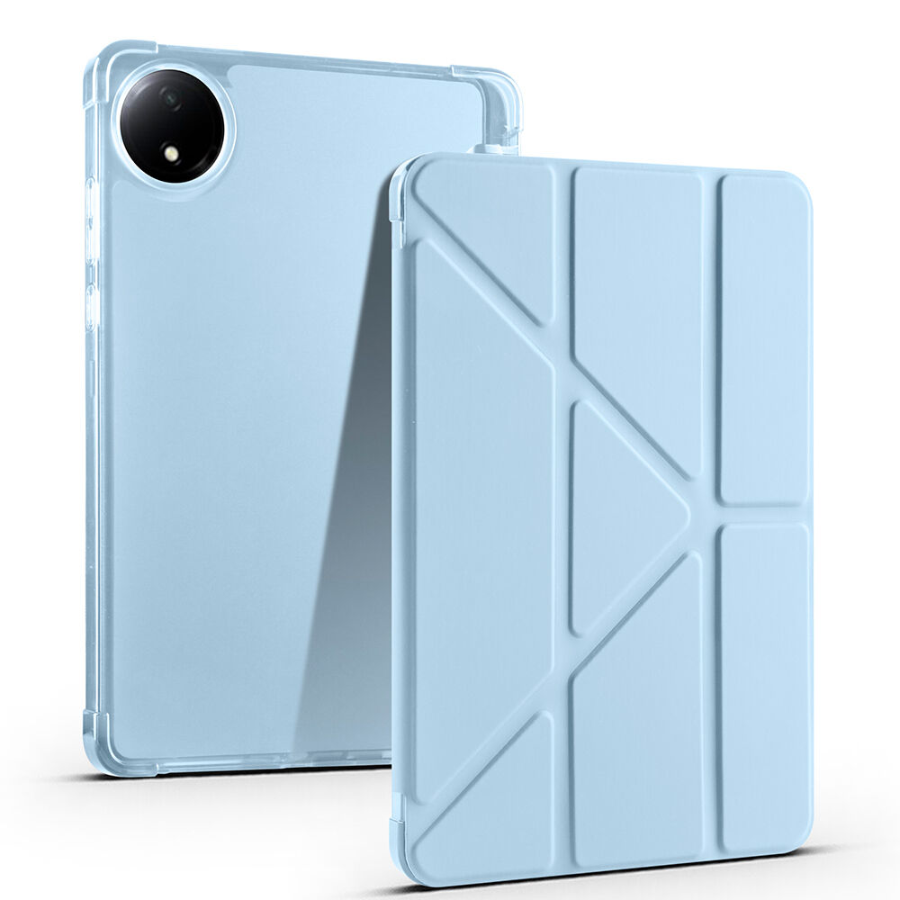 Xiaomi Redmi Pad SE 8.7 Kılıf Tri Folding Kalem Bölmeli Standlı Kılıf Mavi