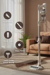 Kablosuz Katlanabilir Hafif UV Işıklı Dikey Şarjlı Süpürge 300W 21KPa CSVC-100