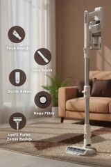 Kablosuz Katlanabilir Hafif UV Işıklı Dikey Şarjlı Süpürge 300W 21KPa CSVC-100