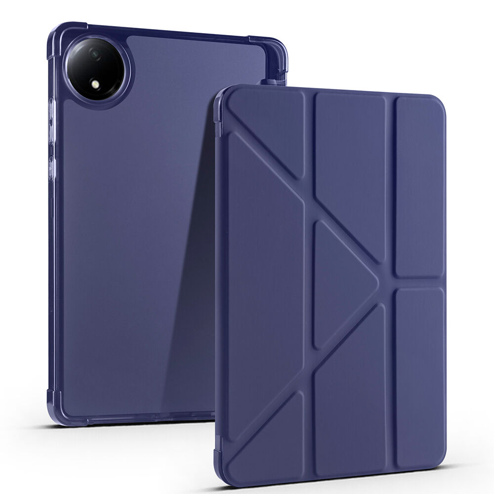 Xiaomi Redmi Pad SE 8.7 Kılıf Tri Folding Kalem Bölmeli Standlı Kılıf Lacivert