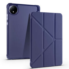 Xiaomi Redmi Pad SE 8.7 Kılıf Tri Folding Kalem Bölmeli Standlı Kılıf Lacivert