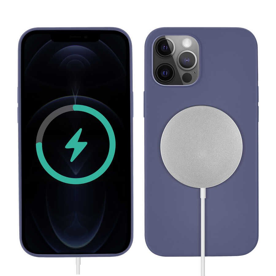 iPhone 13 Pro Kılıf Silksafe Wireless Kapak Mor