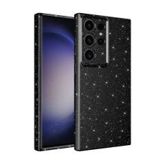 Samsung Galaxy S24 Ultra Kılıf Kamera Korumalı Simli Lüks Koton Kapak