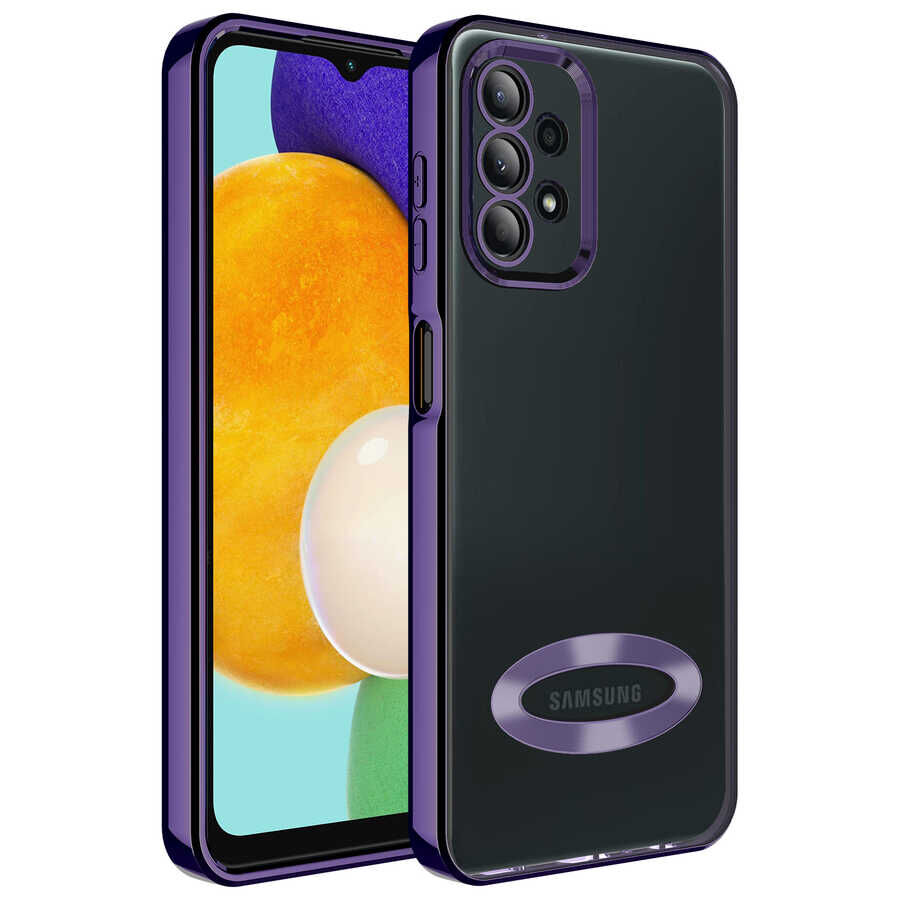 Samsung Galaxy A23 Kamera Korumalı Logo Gösteren Omega Kapak kılıf