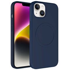 iPhone 14 Kılıf Magsafe Wireless Şarj Özellikli Pastel Renk Silikon Plas Kapak