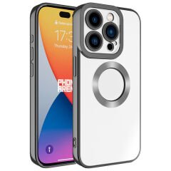 iPhone 15 Pro Kılıf Kamera Korumalı Logo Gösteren Omega Kapak Lila