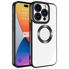 iPhone 15 Pro Kılıf Kamera Korumalı Logo Gösteren Omega Kapak