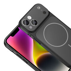 iPhone 13 Uyumlu İphone 17 Görünümlü Kılıf Kablosuz Şarj Özellikli Kamera Korumalı Formen Kapak Siyah