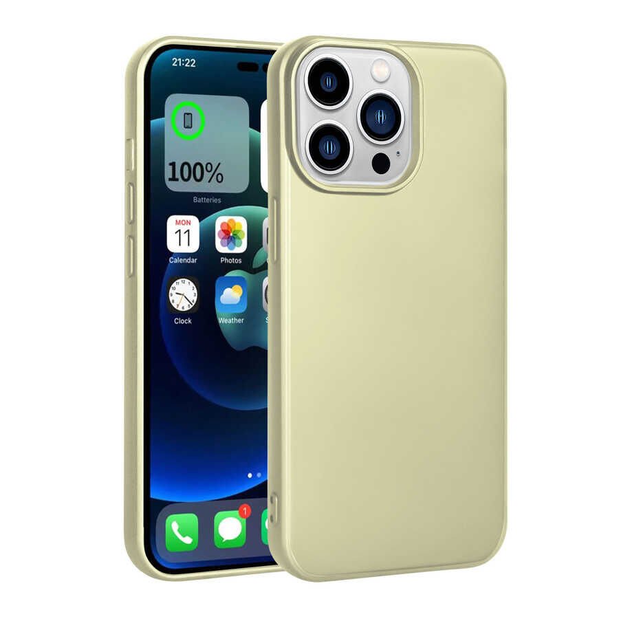 iPhone 14 Pro Max Kılıf Premier Silikon Kapak Gold
