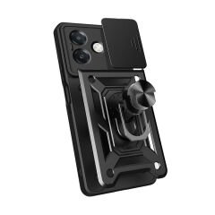 Oppo A3x 4G Kılıf Magnetik Standlı Kamera Korumalı Sürgülü Vega Kapak