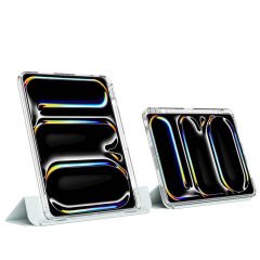 iPad Pro 11 2024 Kılıf Magnetik Ayrılabilen Airbagli Sliding Tablet Kılıfı Lavender