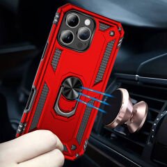 iPhone 16 Pro Kılıf Vega Tank Sert Yüzüklü Standlı Zırh Koruma Kapak