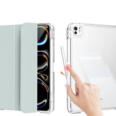 iPad Pro 11 2024 Kılıf Magnetik Ayrılabilen Airbagli Sliding Tablet Kılıfı Siyah