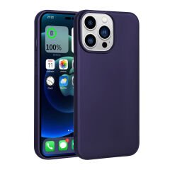 iPhone 14 Pro Max Kılıf Premier Silikon Kapak Derin Mor