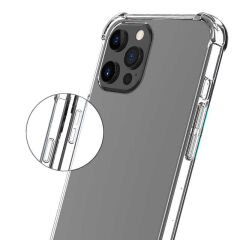 iPhone 14 Pro Max Kılıf Nitro Anti Shock Darbe Emici Köşe Korumalı Şeffaf Silikon Kapak