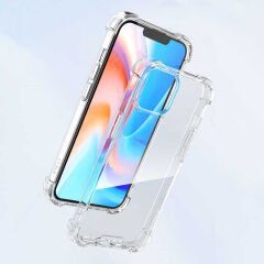 iPhone 14 Pro Max Kılıf Nitro Anti Shock Darbe Emici Köşe Korumalı Şeffaf Silikon Kapak