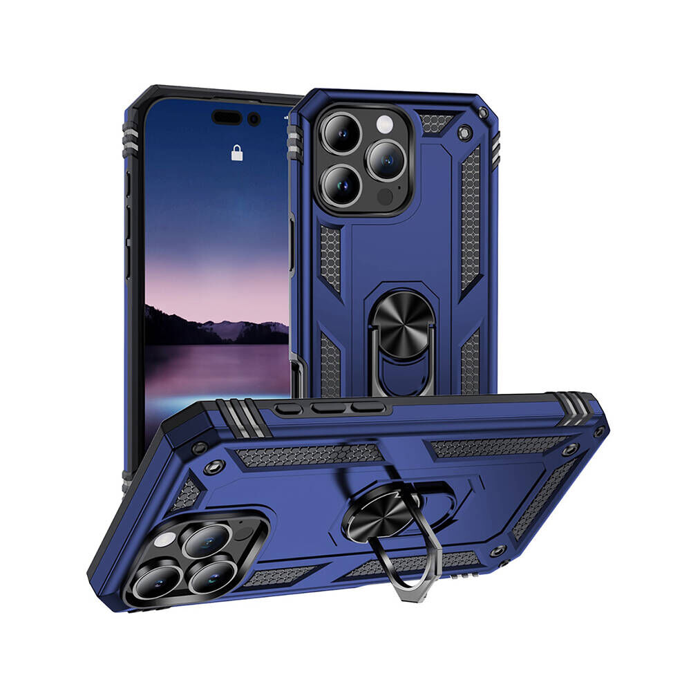 iPhone 16 Pro Max Kılıf Vega Tank Sert Yüzüklü Standlı Zırh Koruma Kapak