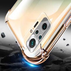Xiaomi Redmi Note 10 Pro Kılıf Nitro Anti Shock Darbe Emici Köşe Korumalı Şeffaf Silikon Kapak