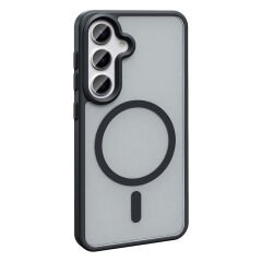 Samsung Galaxy S25 Kılıf Kablosuz Şarj Özellikli Mat Arka Yüzey Sio Kapak