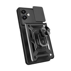 Samsung Galaxy A06 Kılıf Magnetik Standlı Kamera Korumalı Sürgülü Vega Kapak