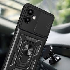Samsung Galaxy A06 Kılıf Magnetik Standlı Kamera Korumalı Sürgülü Vega Kapak