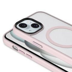 iPhone 14 Kılıf Mat Arka Yüzey Wireless Şarj Özellikli Flet Magsafe Kapak