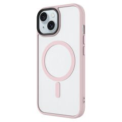 iPhone 14 Kılıf Mat Arka Yüzey Wireless Şarj Özellikli Flet Magsafe Kapak