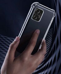 Xiaomi Redmi Note 10 Kılıf Nitro Anti Shock Darbe Emici Köşe Korumalı Şeffaf Silikon Kapak