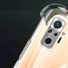 Xiaomi Redmi Note 10 Kılıf Nitro Anti Shock Darbe Emici Köşe Korumalı Şeffaf Silikon Kapak
